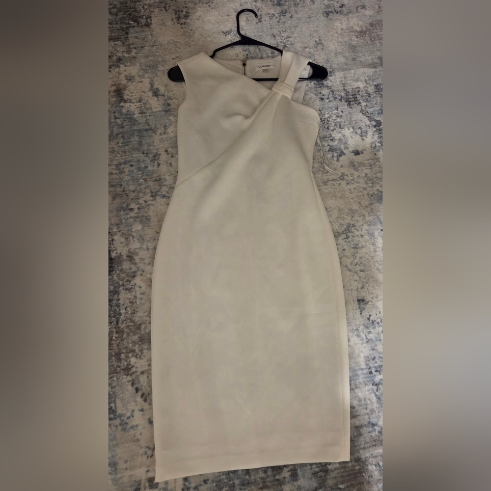 Calvin Klein Strapless Beige Dress